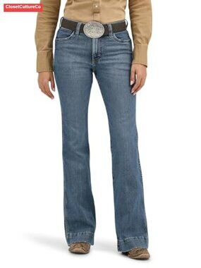High Rise Wide Leg Trouser Jeans Retro Fit Sustainable Casual